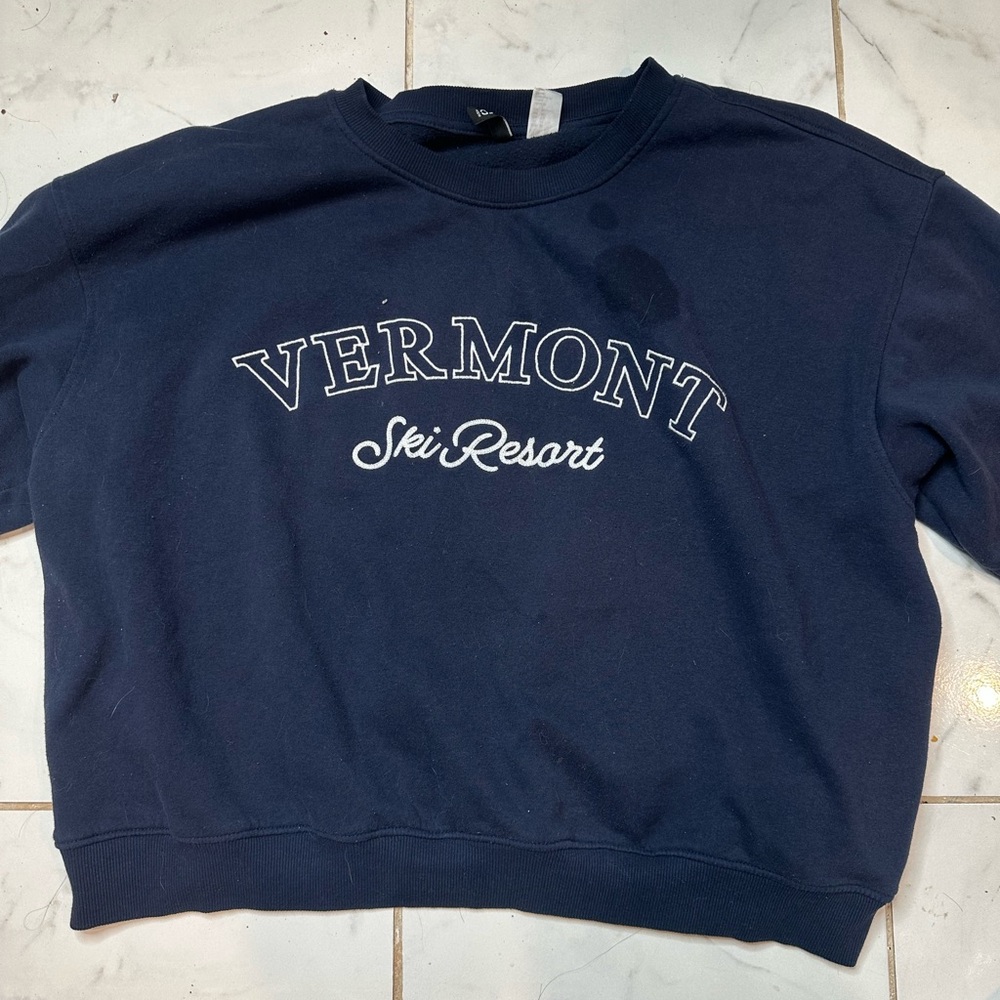 Navy Vermont Ski Resort Sweatshirt